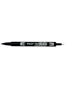 Marqueur permanent pointes ogives  Twin Marker, trait 0,4/0,5mm, noir