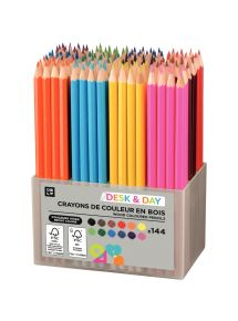 Crayon de couleur Wonday, boîte de rangement de 144