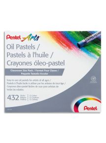 Pastel à l'huile Pentel ø8mm, schoolpack de 432 couleurs assorties