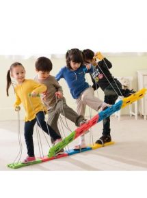 Lot de 4 paires de skis connectables assortis