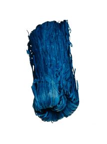 Pelote de 50 g de raphia végétal bleu