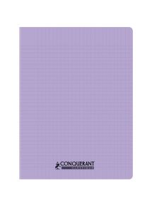 Cahier polypro 24x32cm, 96p, grands carreaux, lilas
