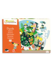Puzzle 40 pièces, diamètre 45 cm, thème les saisons