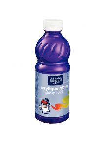 Peinture acrylique Glossy, flacon de 500ml, violet