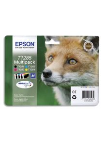 Cartouche jet d'encre Epson T1285 Renard, multipack noir et couleurs