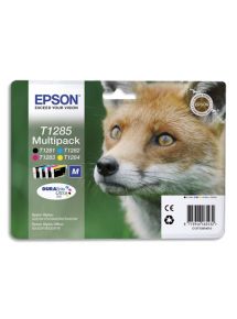 Cartouche Epson jet d'encre T1285 Renard, multipack noir et couleurs