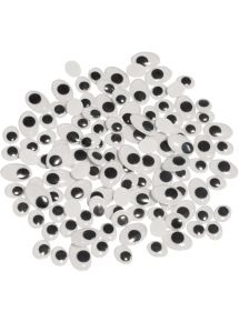 Sachet de 150 yeux mobiles adhésifs ovales