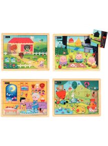 Lot de 4 puzzles, les contes n°1