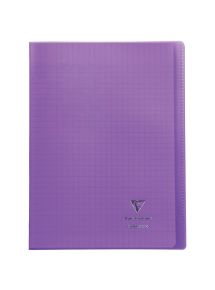 Cahier piqûre 96 pages Koverbook, A4, seyès 90g, couverture polypropylène violet