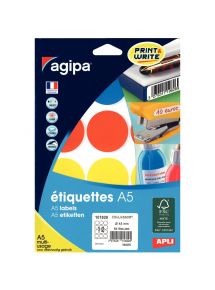 Etui de 84 pastilles de couleur diamètre 45mm coloris assortis