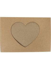 Lot de 10 etui photo coeur en carton avec chevalet