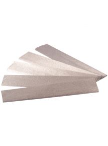 Paquet de 5 feuilles de crépon métallisé 250x50 cm argent