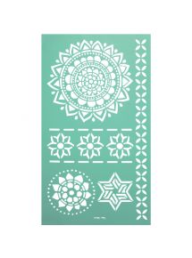 Lot de 3 pochoirs adhésifs motifs fantaisie