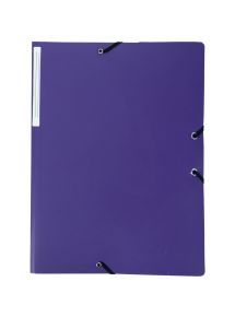 Chemise 3 rabats élastique polypro, 24x32cm, violet