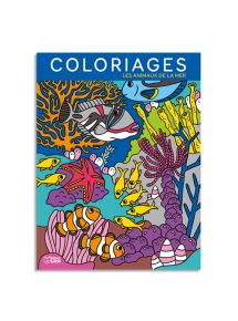 Livre de coloriage 64 pages 205x270, thème les animaux de la mer