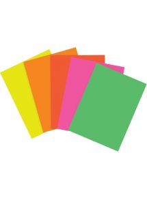 Paquet de 25 feuilles affiche 90 grammes format 40x60cm fluo assortis