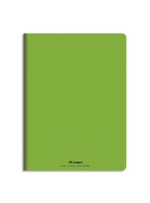 Cahier polypro 17x22cm, 48p, grands carreaux, vert