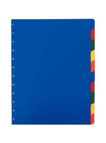 Jeu de 10 intercalaires en polypropylène ADOC COLOR