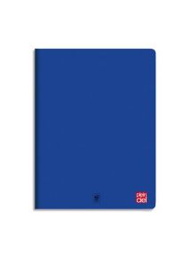 Cahier polypro 24x32cm, 48p, grands carreaux, bleu