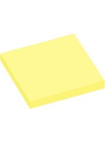 Lot de 12 blocs de 100 feuilles de notes repositionnables 75 x 75 mm coloris jaune pastel