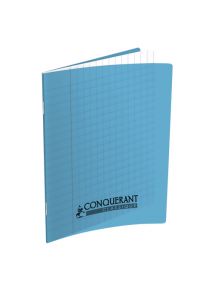 Cahier  polypro 17x22cm, 32p, double ligne 3mm, piqûre 90g, vert