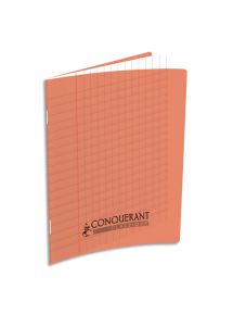 Cahier polypro 17x22cm, 32p, Seyès 2,5mm, 90g, rouge