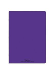 Cahier polypro 24x32cm, 96p, grands carreaux, violet