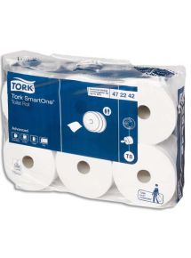 Lot de 6 rouleaux papier toilette 2 plis 1150 feuilles Ecolabel pour distributeur SmartOne