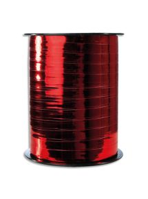 Bolduc métallisée, bobine de 250mx7mm, rouge