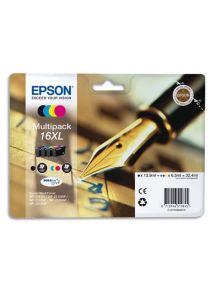 Cartouche Epson jet d'encre 16XL, multipack noir et couleurs