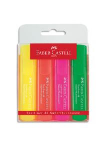 Surligneur Textliner 1546, pochette de 4 couleurs assorties