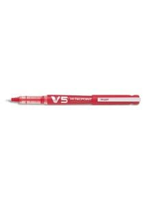 Stylo roller pointe aiguille Pilot V5, écriture 0,3 mm, rouge