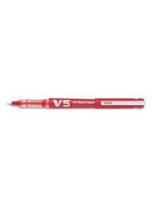 Stylo roller pointe aiguille Pilot V5, écriture 0,3 mm, rouge (1453703)