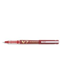 Stylo roller pointe aiguille Pilot V7, écriture 0,7 mm, rouge (1457403)