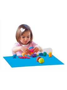 Set de table bleu translucide format 40x30cm pour activités manuelles, lot de 10