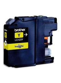 Cartouche jet d'encre Brother jaune LC123Y