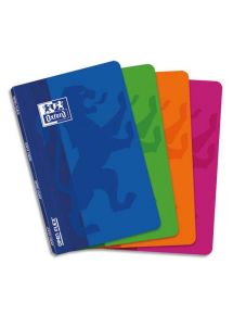 Carnet polypro 11x17cm, 96p, petits carreaux, piqûre 90g 