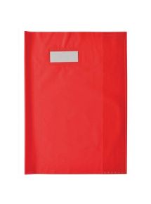 Protège-cahier 24x32cm, plastique éco, rouge