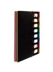 Trieur à soufflets Rainbow Class 8 compartiments, format 24,5x31,5cm