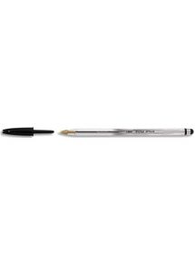 Stylo bille Cristal stylus Bic avec embout stylet écran tactil, noir