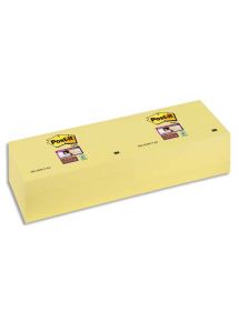 Bloc Post-it Super Sticky jaune format 76x127 mm, 90 feuilles