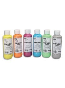 Peinture acrylique couleurs tendances, coffret de 6x250ml