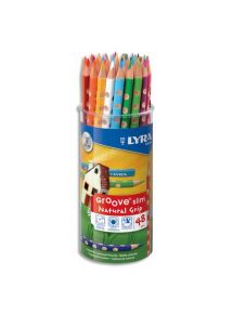 Crayon de couleur triangulaire Groove slim, pot de 48