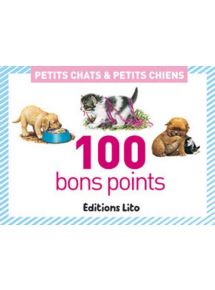 Boîte de 100 images chiots et chatons