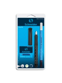 Stylo plume Easy + effaceur + 5 cartouches encre bleue