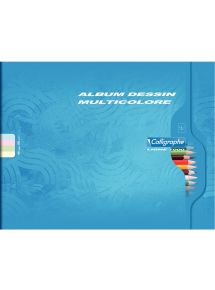 Album pour collage 48 pages, format 25x32 cm à l'italienne, papier multicolore 80g