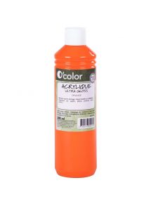 Peinture acrylique brillante, flacon 500ml, orange