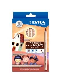 Étui de 12 crayons de couleur tons peaux