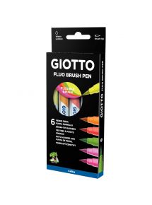 Etui de 6 feutres Soft Brush fluo
