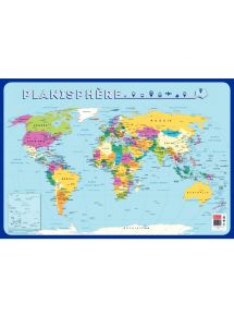 Poster en PVC 76x52cm la carte du monde
